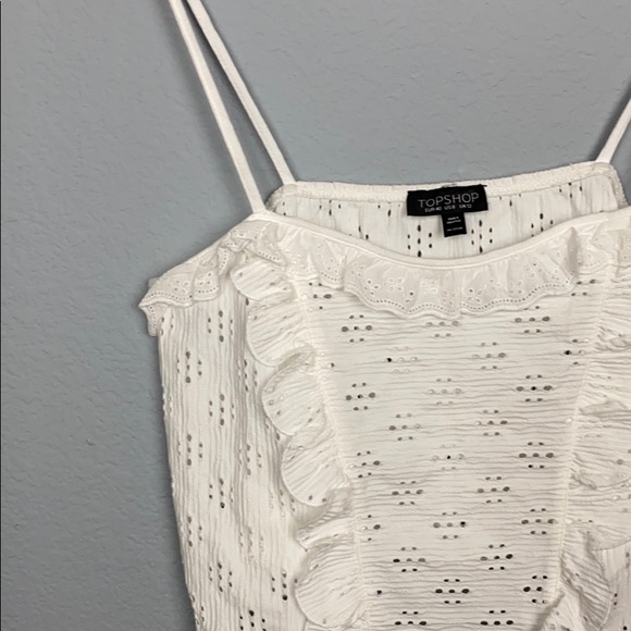 Top Shop White Crop Tank Top - Picture 3 of 8